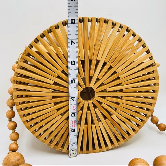 Bamboo Round Shoulder Bag - Picture 9 of 12